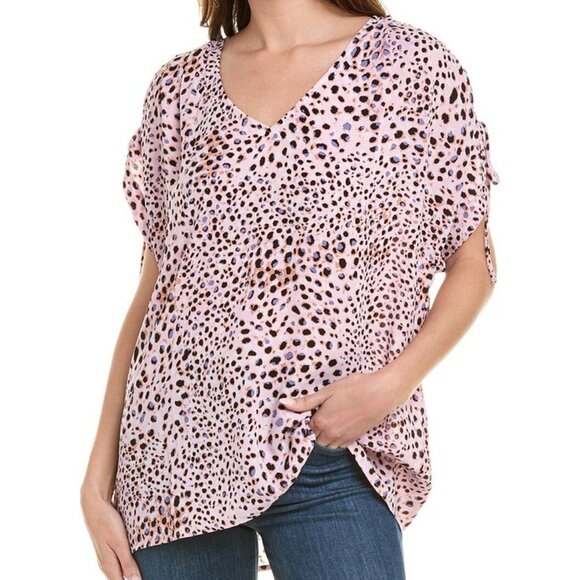 CAbi Seaside Top in Pink Panther Leopard Print Size XS - Picture 1 of 14
